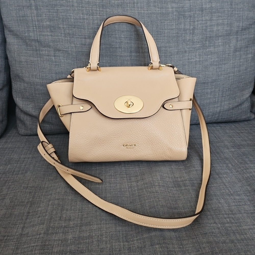 Coach Blake Flap Carryall/Satchel Beige